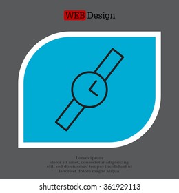 Wristwatch vector icon