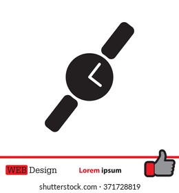 Wristwatch vector icon