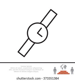 Wristwatch vector icon