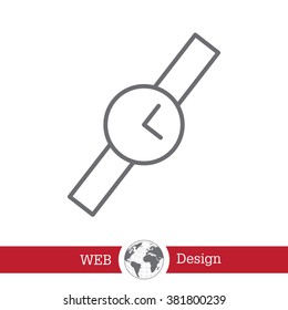 Wristwatch vector icon