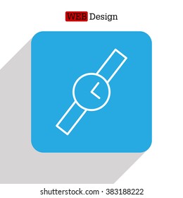 Wristwatch vector icon