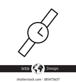 Wristwatch vector icon