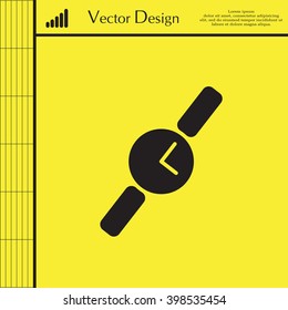 Wristwatch vector icon