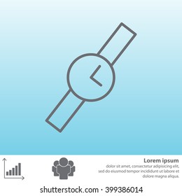 Wristwatch vector icon