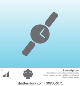 Wristwatch vector icon