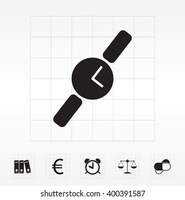 Wristwatch vector icon