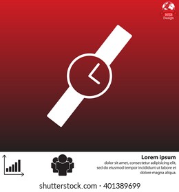 Wristwatch vector icon