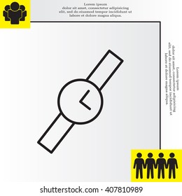 Wristwatch vector icon