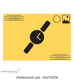 Wristwatch vector icon