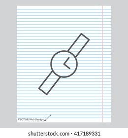 Wristwatch vector icon