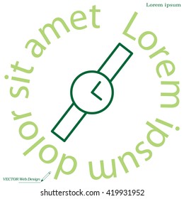 Wristwatch vector icon
