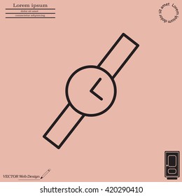 Wristwatch vector icon