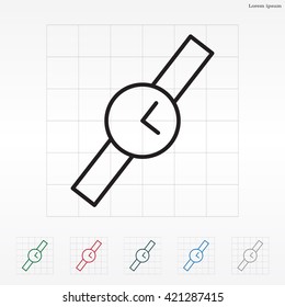 Wristwatch vector icon
