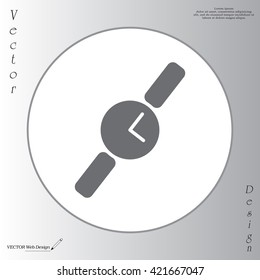 Wristwatch vector icon