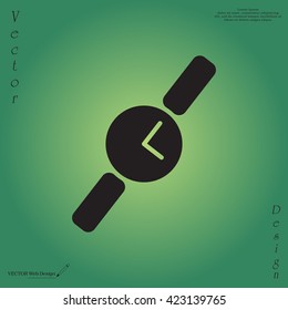 Wristwatch vector icon