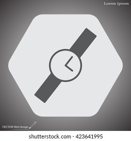 Wristwatch vector icon