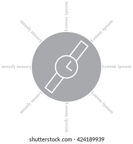 Wristwatch vector icon