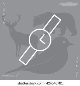 Wristwatch vector icon