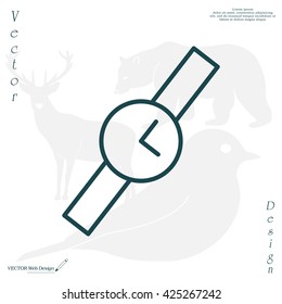 Wristwatch vector icon