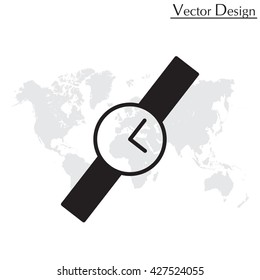 Wristwatch vector icon