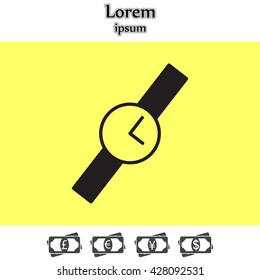 Wristwatch vector icon