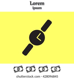 Wristwatch vector icon