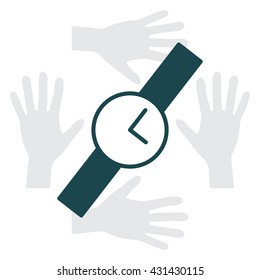 Wristwatch vector icon