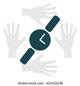 Wristwatch vector icon