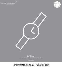 Wristwatch vector icon