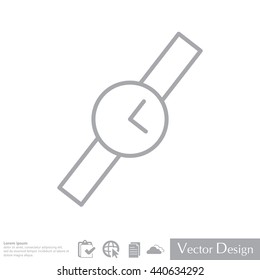 Wristwatch vector icon
