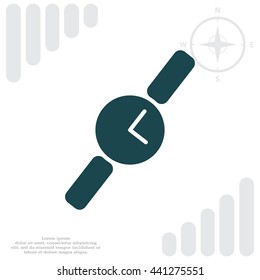 Wristwatch vector icon