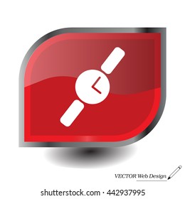 Wristwatch vector icon