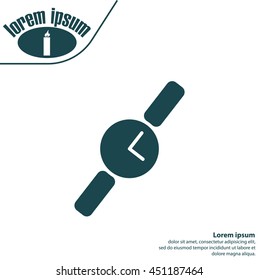 Wristwatch vector icon