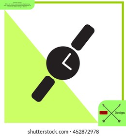 Wristwatch vector icon