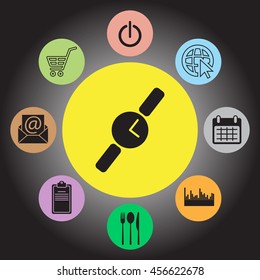 Wristwatch vector icon