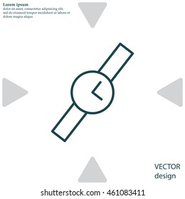 Wristwatch vector icon
