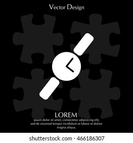 Wristwatch vector icon