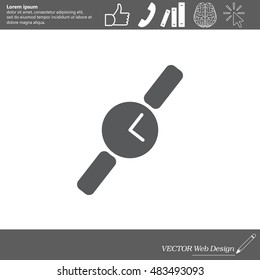 Wristwatch vector icon