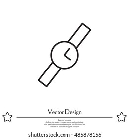 Wristwatch vector icon