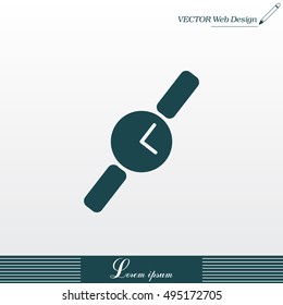 Wristwatch vector icon