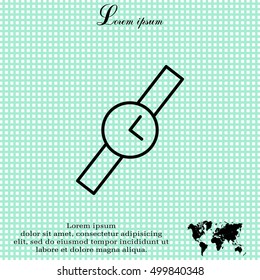 Wristwatch vector icon