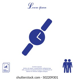 Wristwatch vector icon