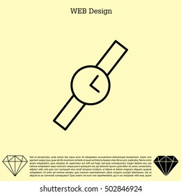 Wristwatch vector icon