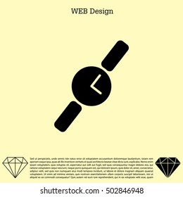 Wristwatch vector icon