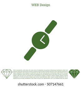 Wristwatch vector icon