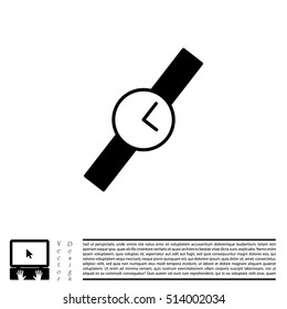 Wristwatch vector icon