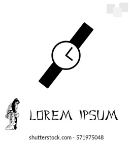 Wristwatch vector icon