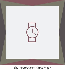 Wristwatch Vector Icon.