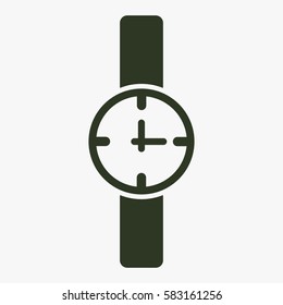 Wristwatch vector icon.