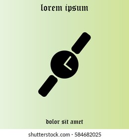 Wristwatch vector icon